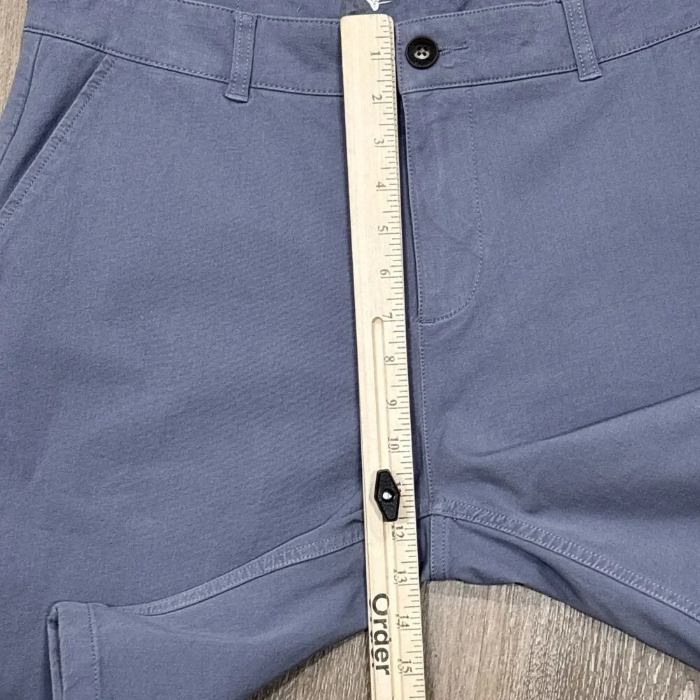 Mugsy Shorts Mens 35 Blue Marinas Stretch Chino Pockets 9